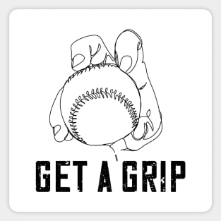 Baseball Pitcher Knuckleball Grip Pun Magnet
